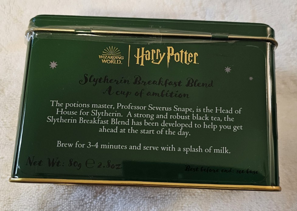 Harry Potter Tins of 40 Breakfast Blend Teabags Each-Full SET NEW Sealed