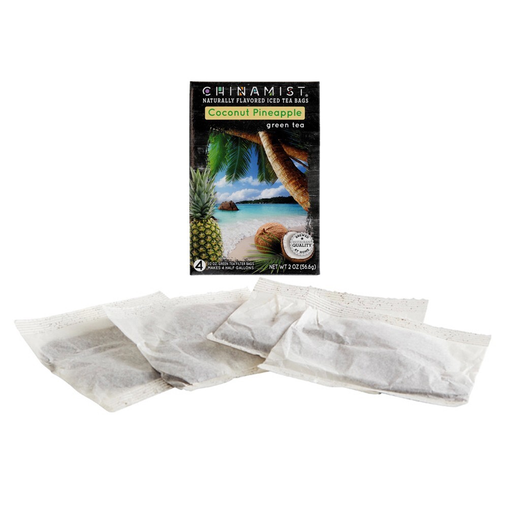 China Mist Coconut Pineapple Iced Tea Bags, 4-Count Box, 6-Pack 12/25