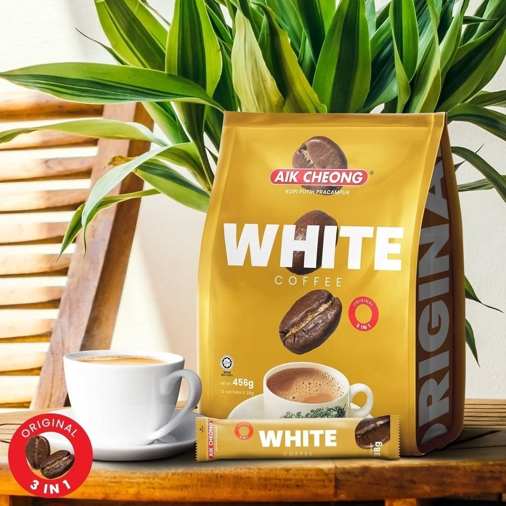 AIK CHEONG White Coffee Original 3 in 1 with Coconut Sugar – Malaysian Halal