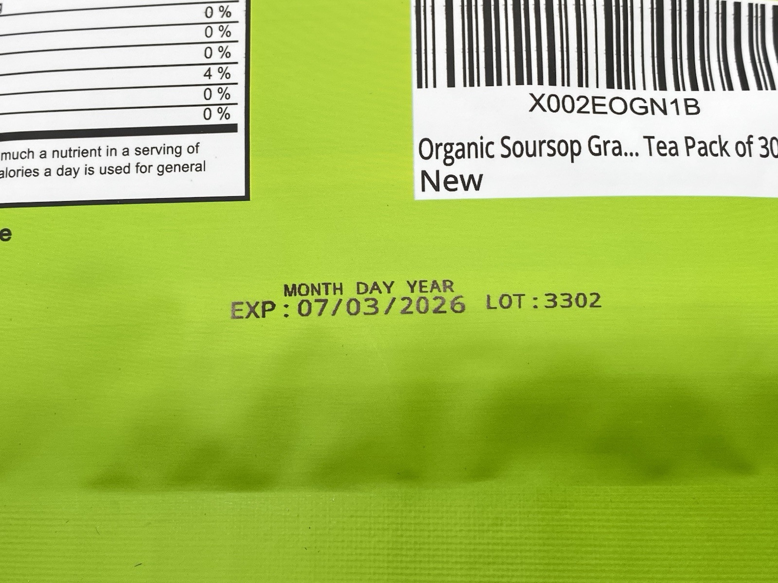 NalLife Organic Soursop Graviola Leaves Tea 3 pk- 30 Bags Each Caffeine Free