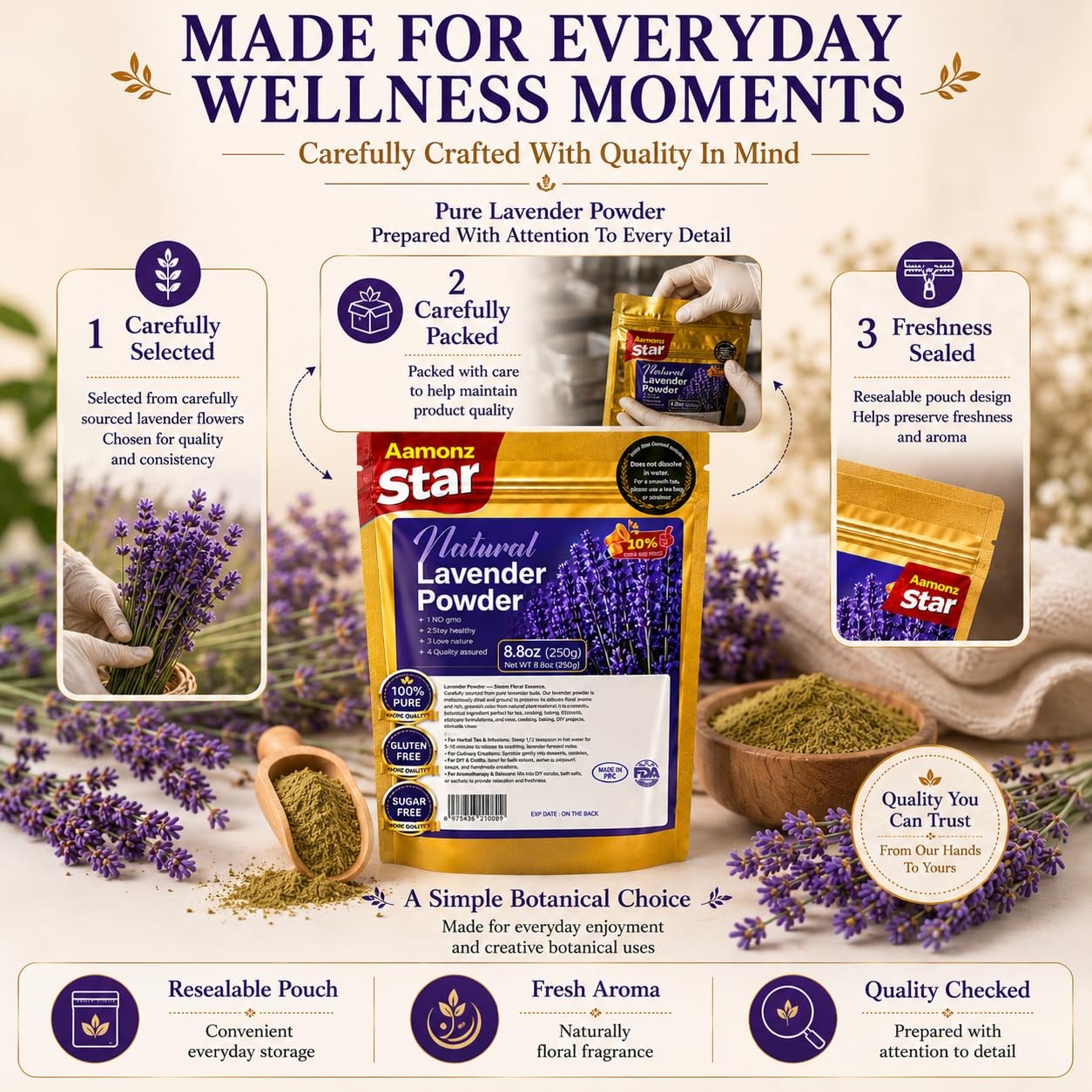Culinary Lavender Powder 8.8 oz / 250g 100% Natural UltraFine Lavender Flowe…