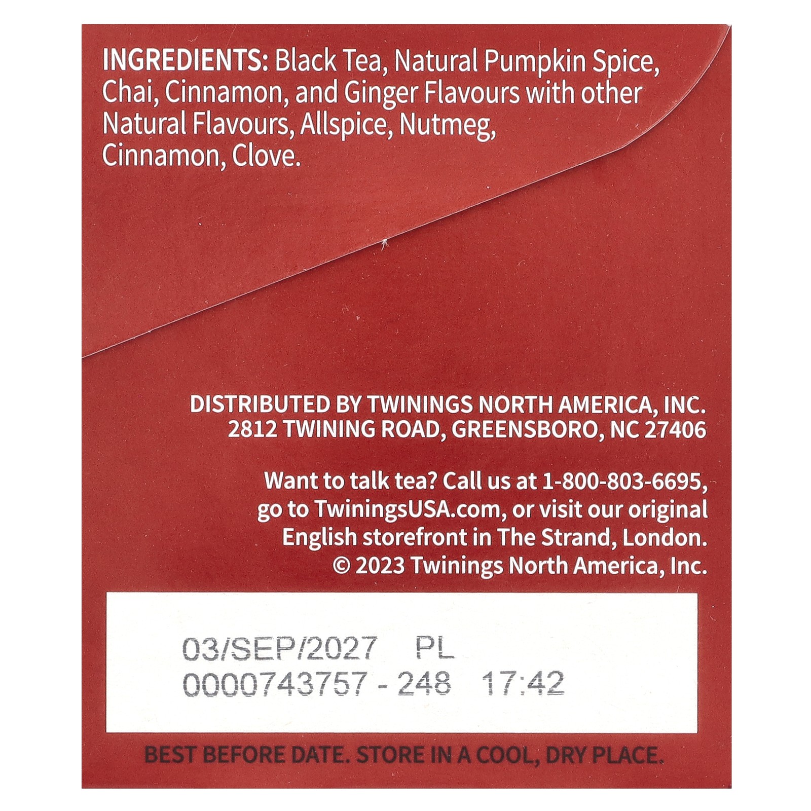 Black Tea, Chai, Pumpkin Spice, 20 Tea Bags, 1.41 oz (40 g)