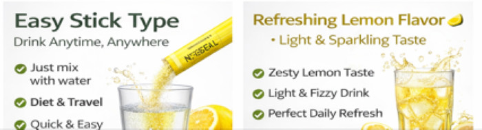 Teazen Kombucha Lemon 5g x 30 Sticks Prebiotic Drink Gut Health K-Food Korean Te