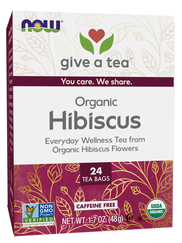 Organically Hip Hibiscus Tea 24 bags By Now Foods