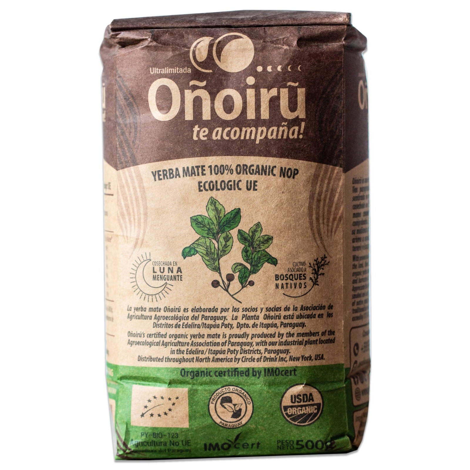 Onoiru Organic Paraguayan Yerba Mate Tea – Aged 2+ Years – Bold & Robust – 500g