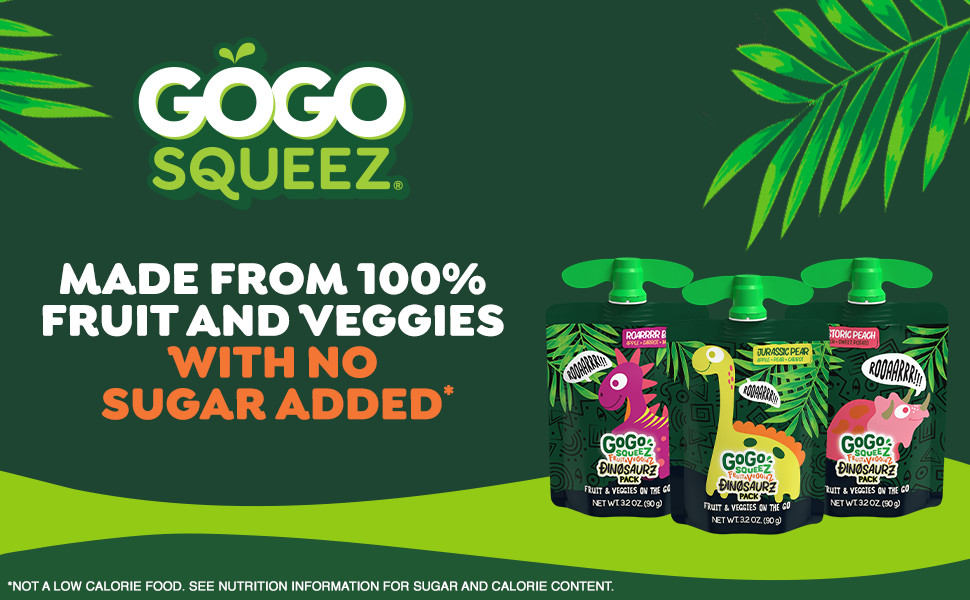 GoGo squeeZ No Sugar Added Fruit & veggieZ Applesauce and Puree Variety Pack,