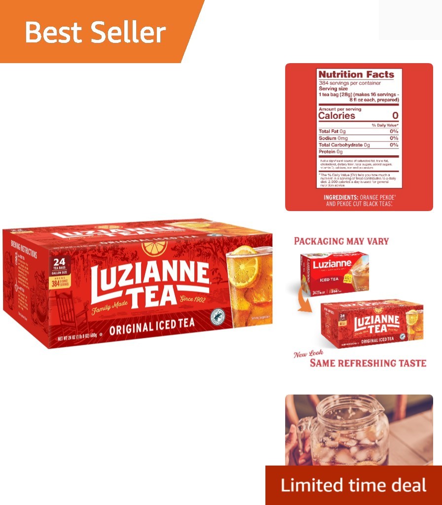 Unsweetened Iced Tea Bags, Gallon Size, 24ct Box Pack of 1