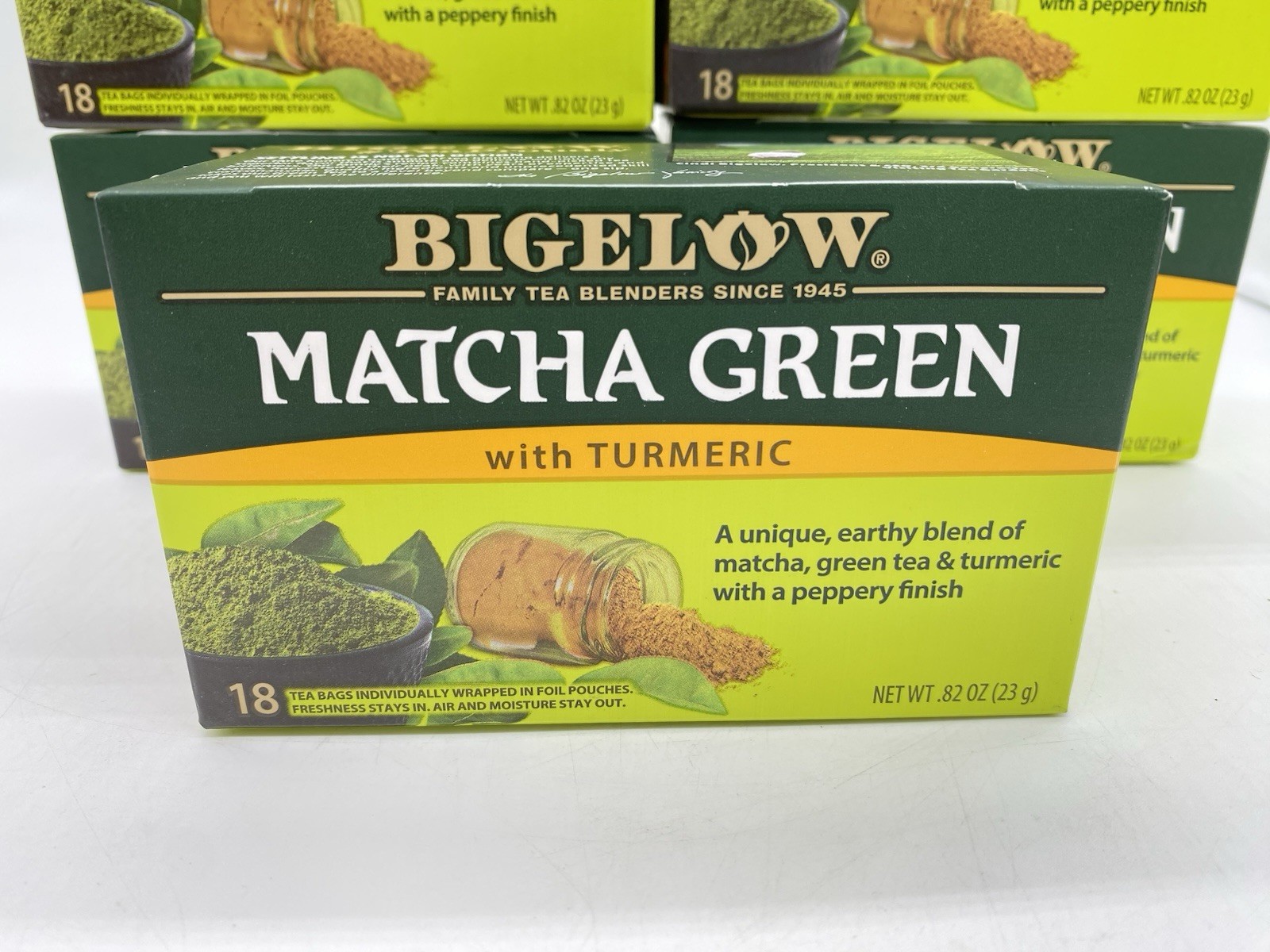 Bigelow Matcha Green Tea With Turmeric 6 Boxes of 18 Each
