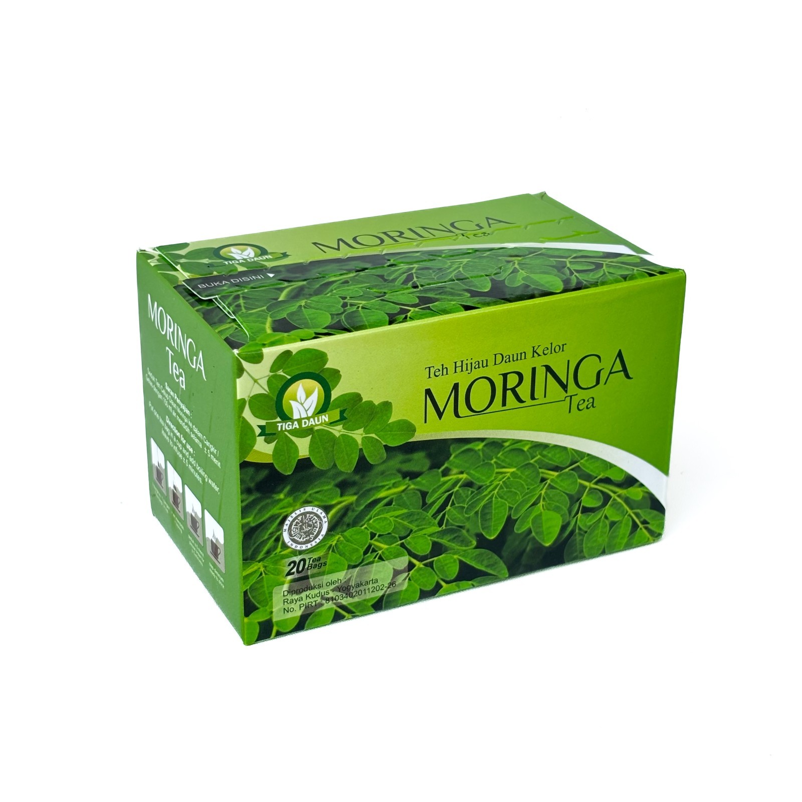 Organic Moringa Tea 12/240 Tea Bags- Moringa Oleifera Leaf, Herbal-Caffeine Free