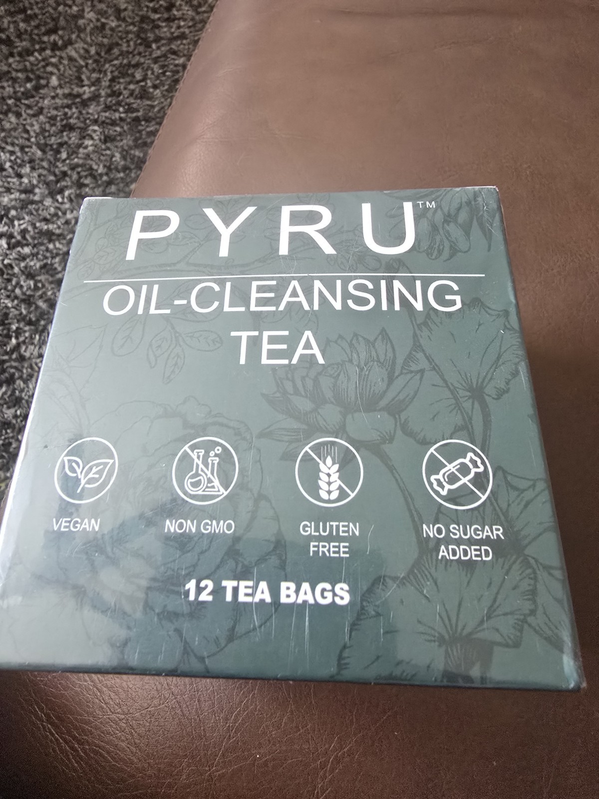 PYRU Oil-Cleansing Tea Substitute 12 Bags Vegan Non-GMO Gluten FreeNo Sugaradded