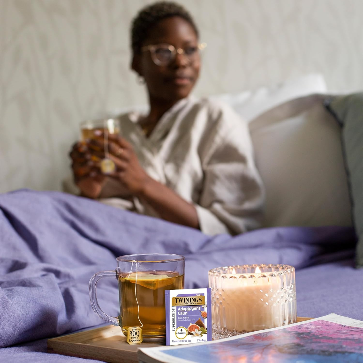 Superblends Adaptogens Calm with Ashwagandha Fig & Vanilla Flavoured Herbal Tea,