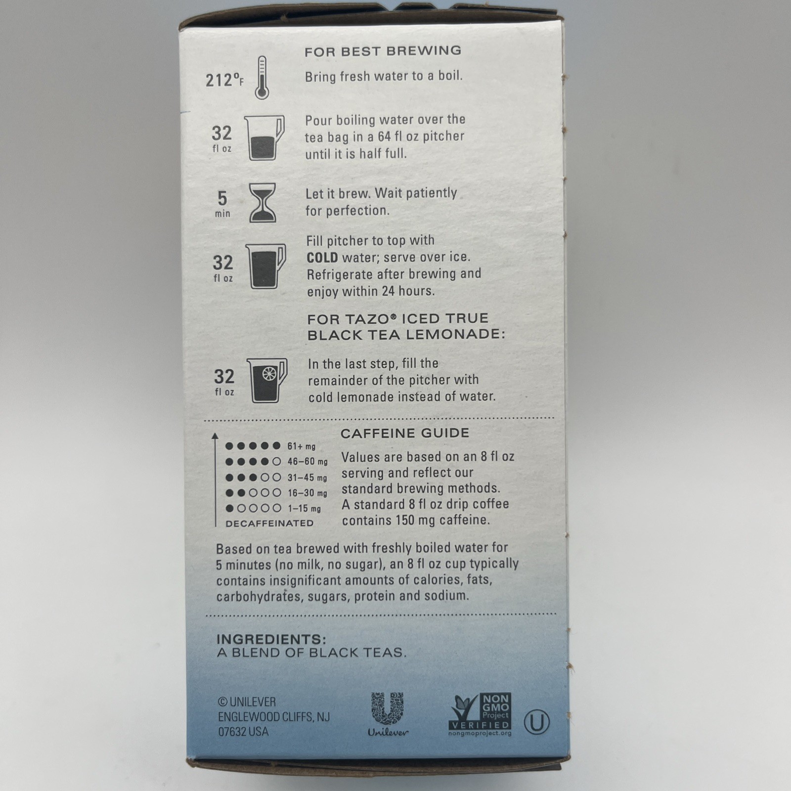 Tazo Iced True Black 6 Tea Bags Discontinued Makes Pitchers BB 6/17/22 Unilever