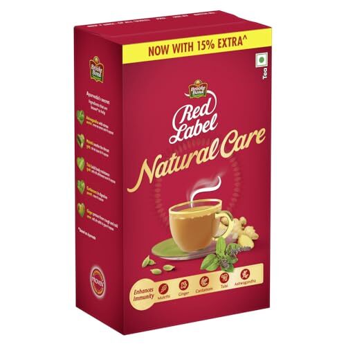 Brook Bond Red Label Natural Care Tea 1.1 Pound with 5 Ayurvedic Ingredients