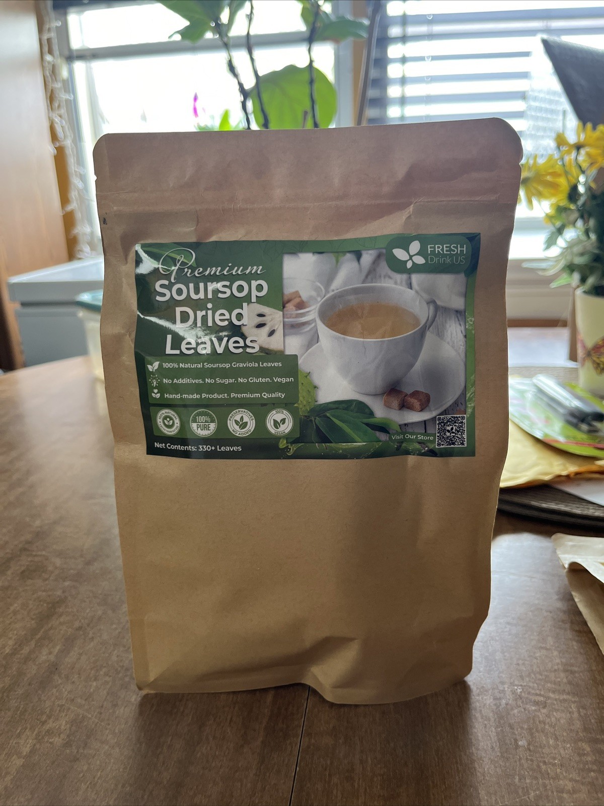 FreshDrinkUS, 330+ Premium Soursop Dried Leafs tea leaves