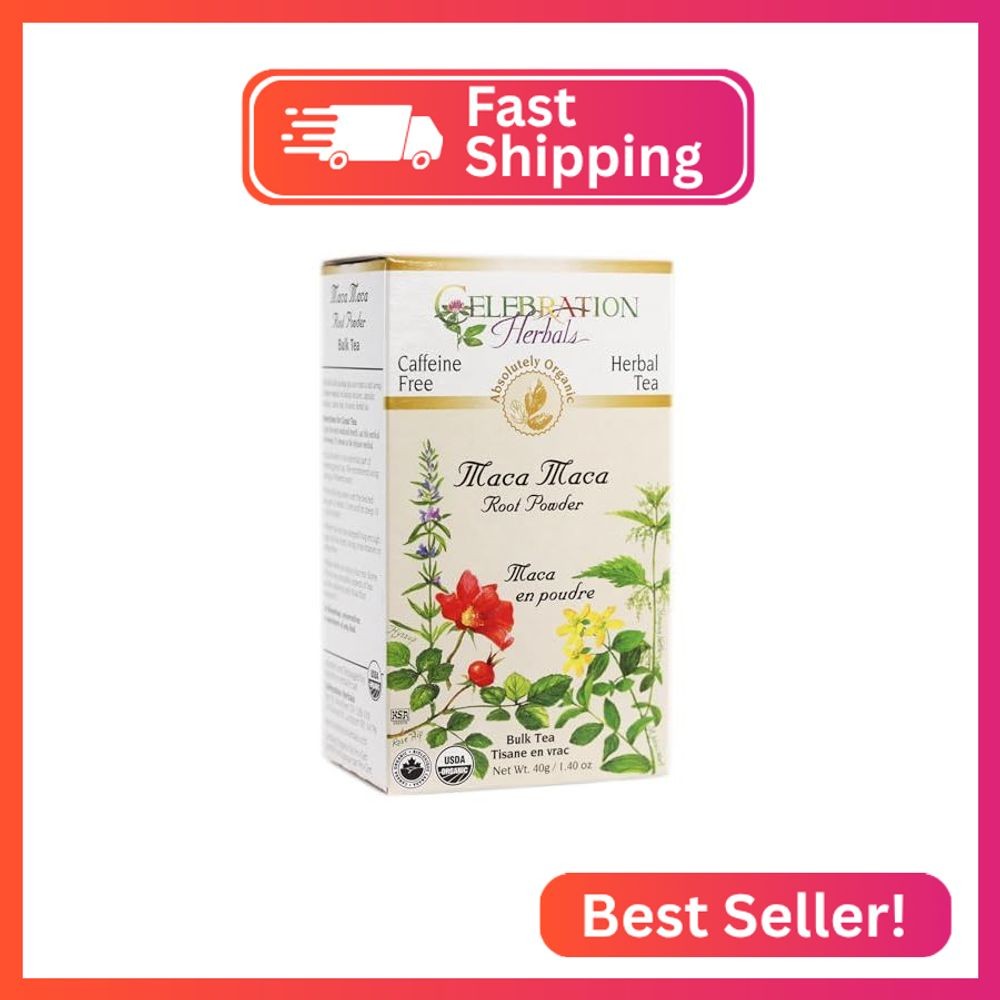 Celebration Herbals Organic Maca Maca Root Powder Tea Caffeine Free – 40 Grams (