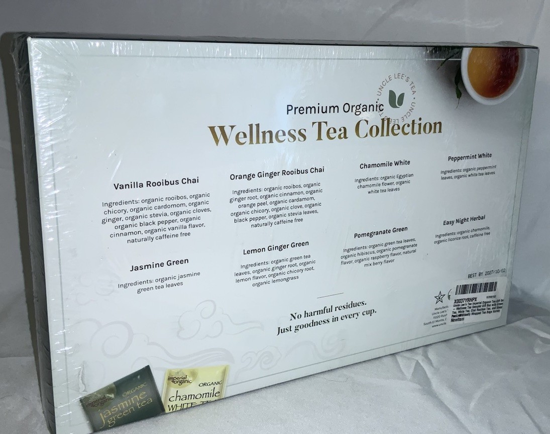 Organic Tea Variety Gift Set with 8 Teas, New In Box – Sealed