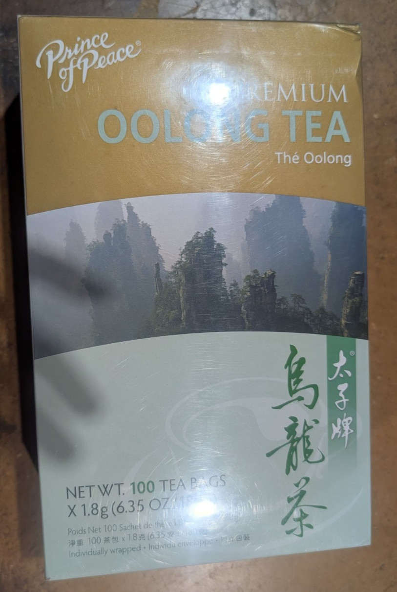 1 Box, Prince of Peace 100% Organic Oolong Tea, 6.35 Oz / 180g – 100 Tea Bags