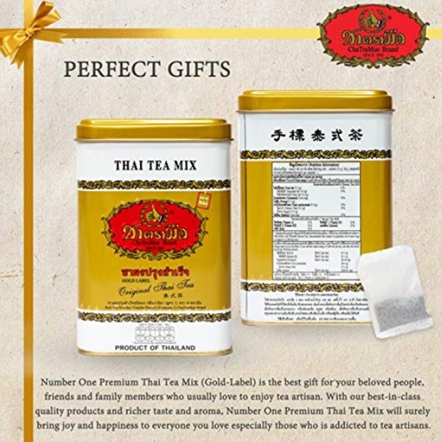 5 x125g. Cha-Tra-Mue Gold Lable Reacher Stronger Original Thai Tea Mix Halal DHL