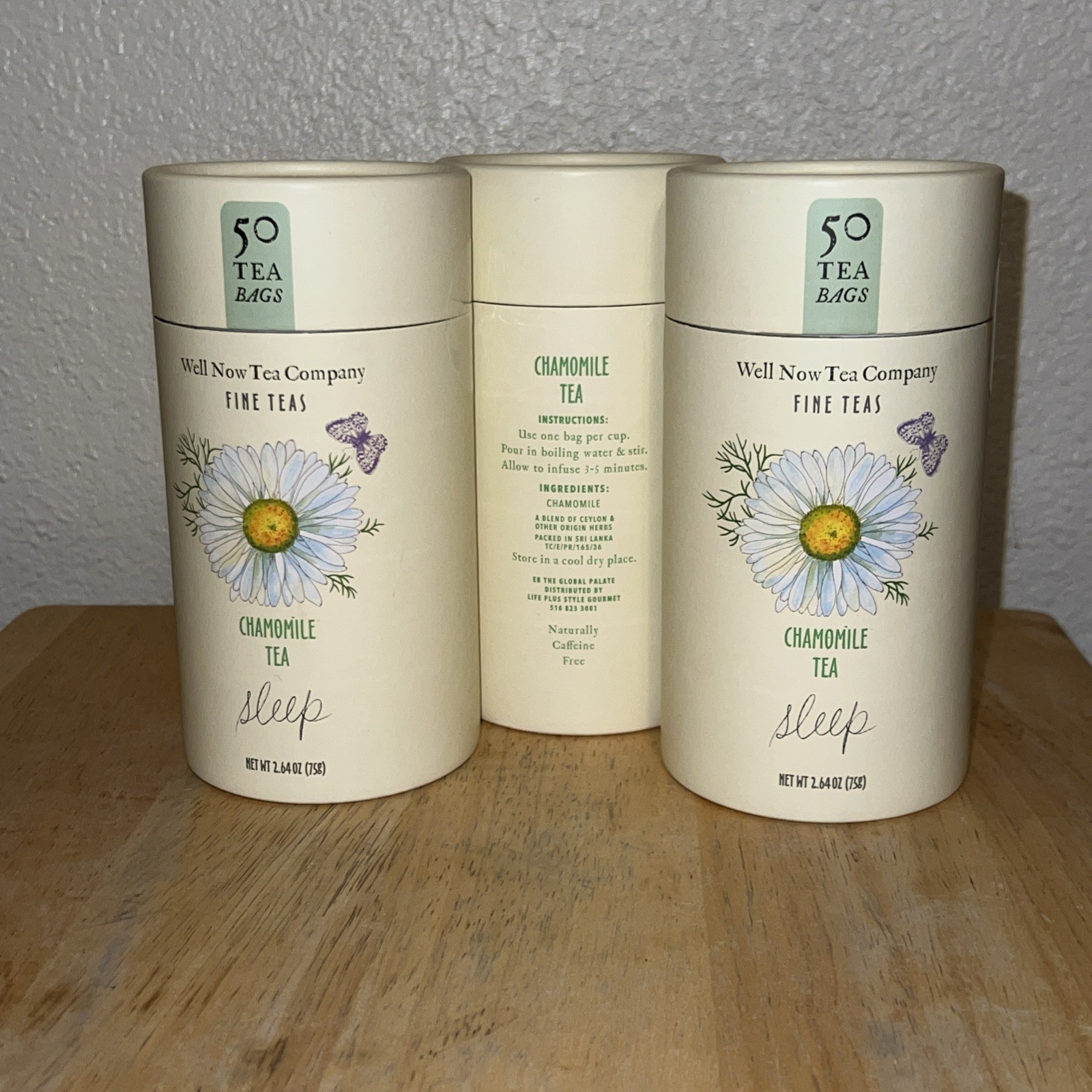 2X WELL NOW TEA Co 🫖 Fine Teas Organic CHAMOMILE TEA SLEEP 100 Bags – 2 tubes