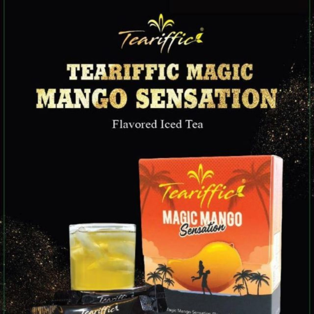 1 X Tearrific Magic Mango Sensation Iced Tea – 12 Sachets Box (3 g Each)