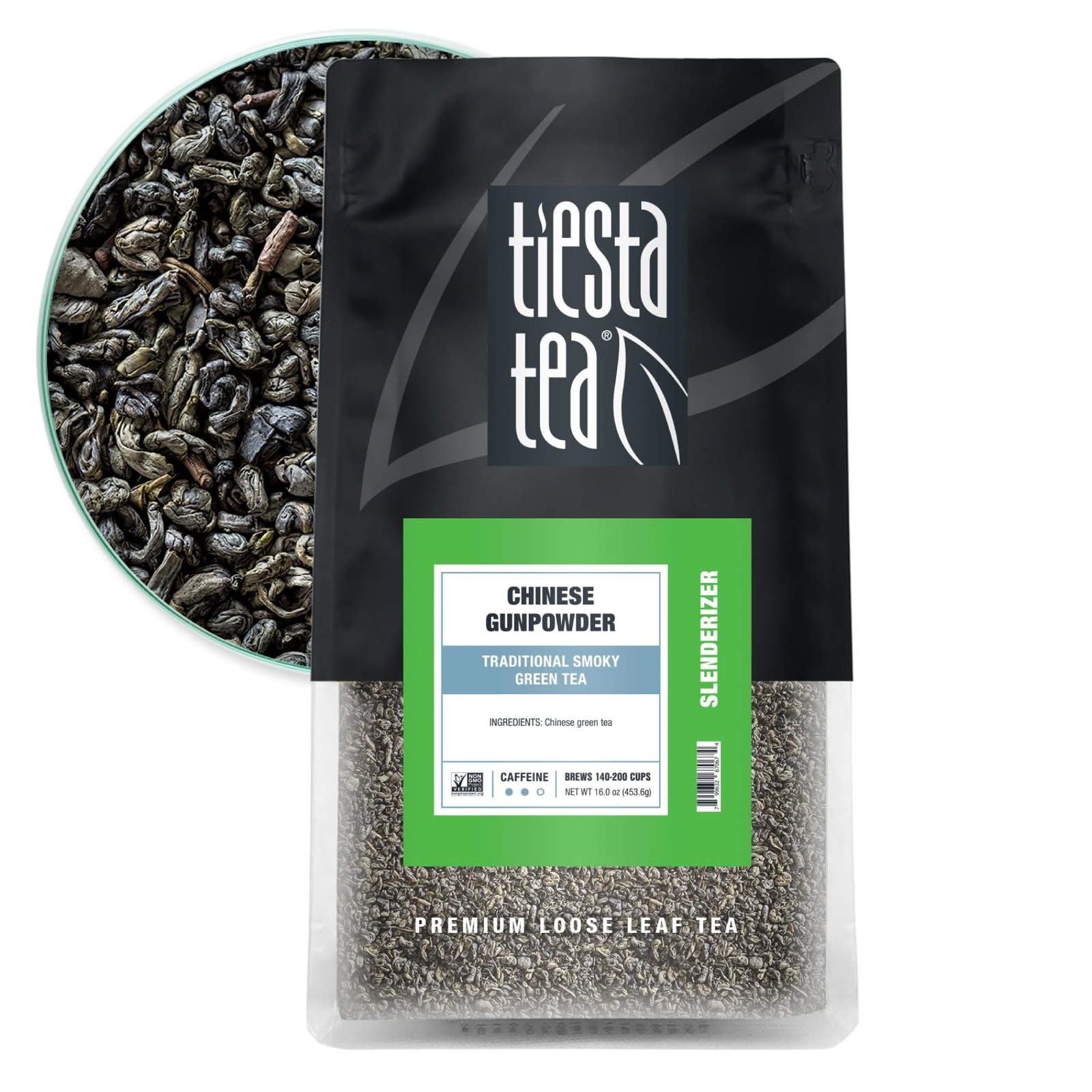 200 Cups Traditional Smoky Green Gunpowder Loose Leaf Tea Bulk Pouch