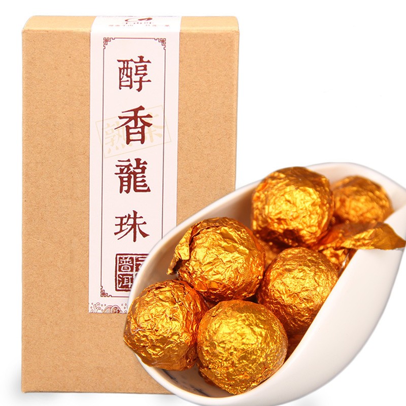 170g Yunnan Pu’er Tea Mellow Aroma Xiaolongzhu Ripe Tea Handmade Pu Erh Tea