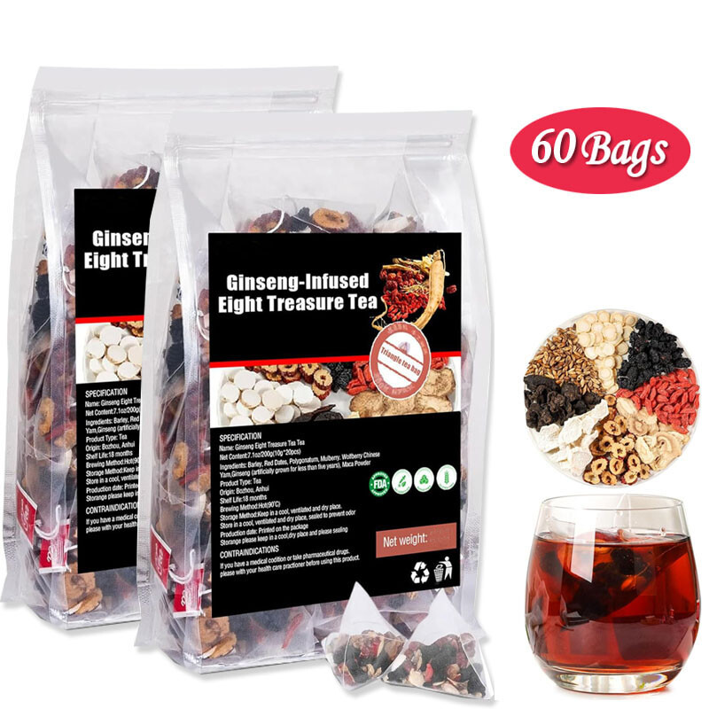 Eight Ginseng-infused Treasure Tea Kidney Ginseng Wolfberry Mulberry Health -USA