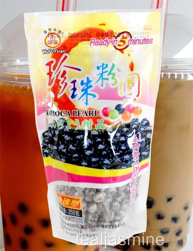 3-Pack Variety Tapioca Pearls Boba Bubble Tea WuFuYuan Brand Quick Cook 8.8 Oz