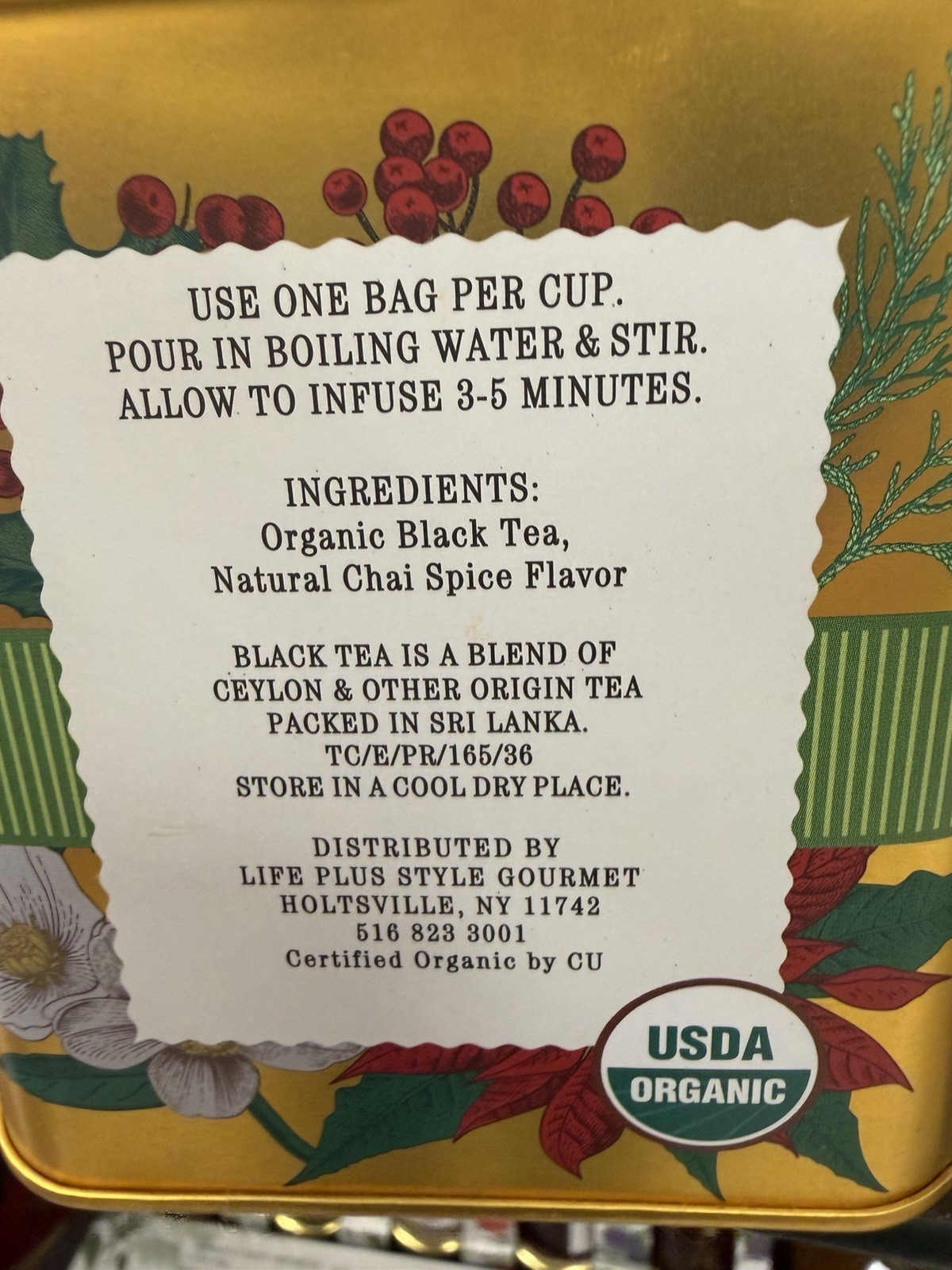 THE SECRET GARDEN 🫖 ORGANIC CHRISTMAS 🎄 MORNING BLACK TEA 2 tins= 100 tea bags