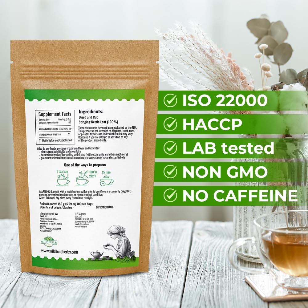 100 Bags Nettle Leaf Tea Ortiga Dried Herb Planta Bulk 100 tea bags