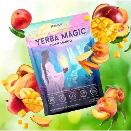 Peach Mango Yerba Mate – Instant Tea Powder, 30 Servings US Stock