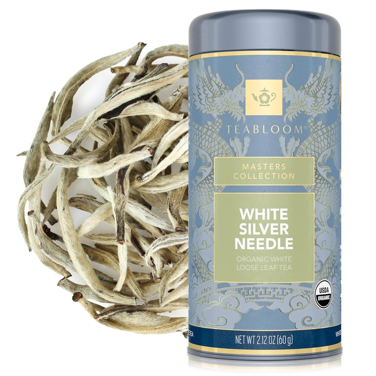 USDA Organic White Silver Needle Loose Leaf Tea Rare Organic White Tea