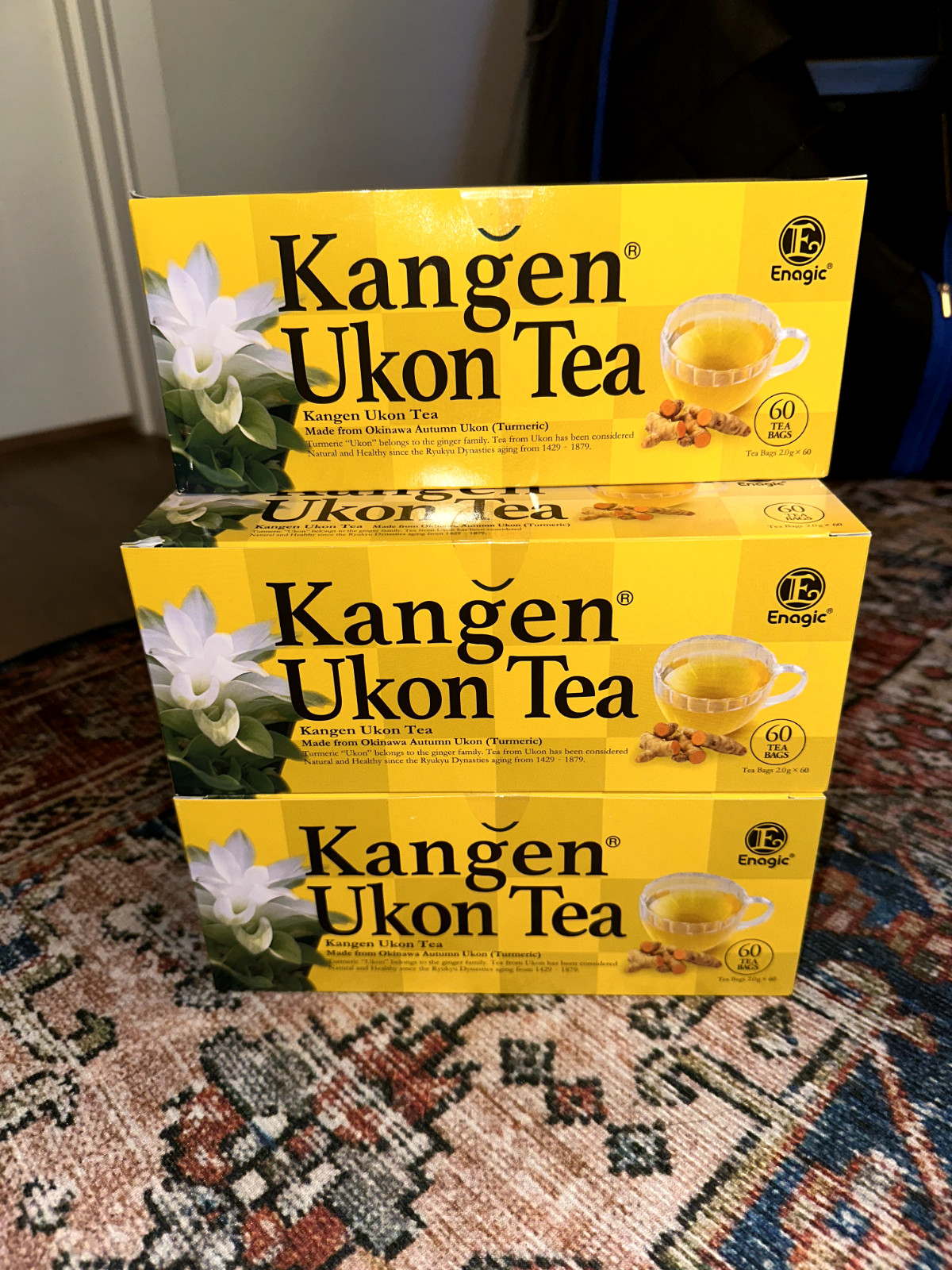 Kangen Ukon Tea [Expired: 01/2023] Sealed x 9 Boxes (60 Bags Per Box)