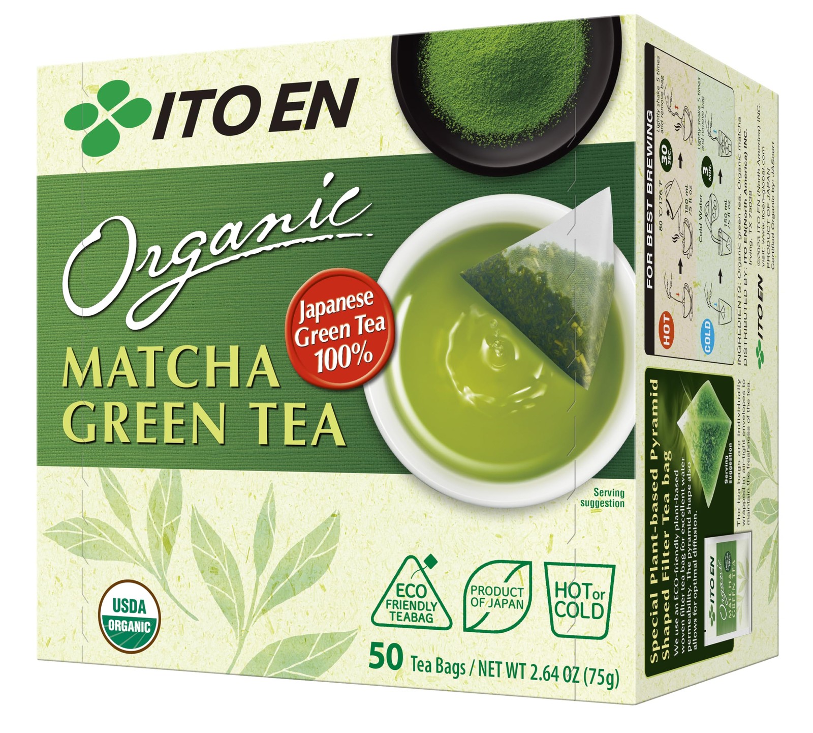 Organic Matcha Green Tea – Tea Bags, 50ct (Pack of 1)