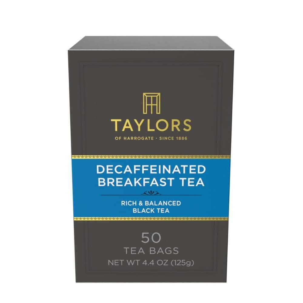 Decaffeinated Black Tea Bags – 50 Pillow Bags, Perfect Hot or Iced Anytime