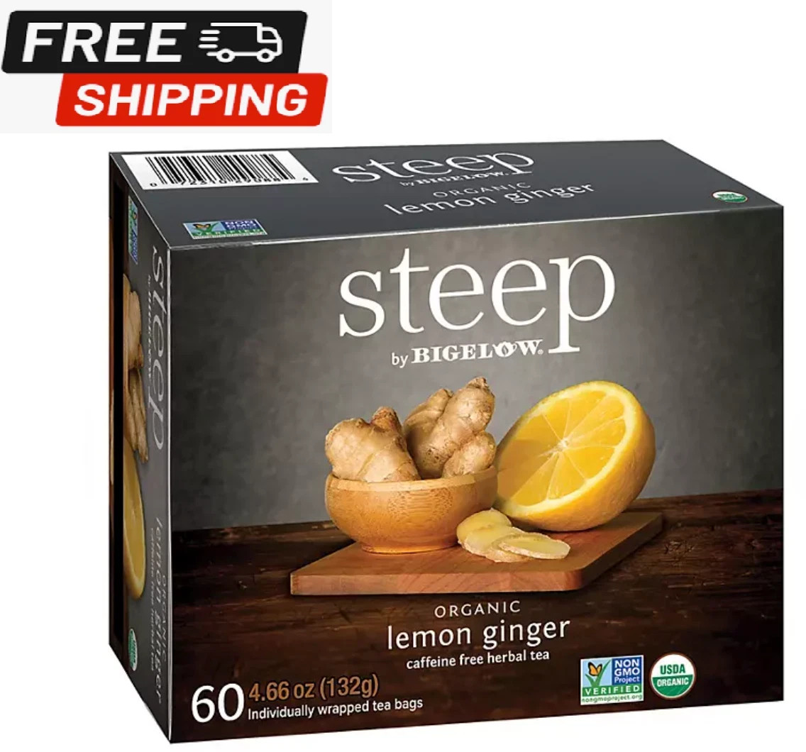 steep by Bigelow Lemon Ginger Herbal Tea ( 60 ct.)