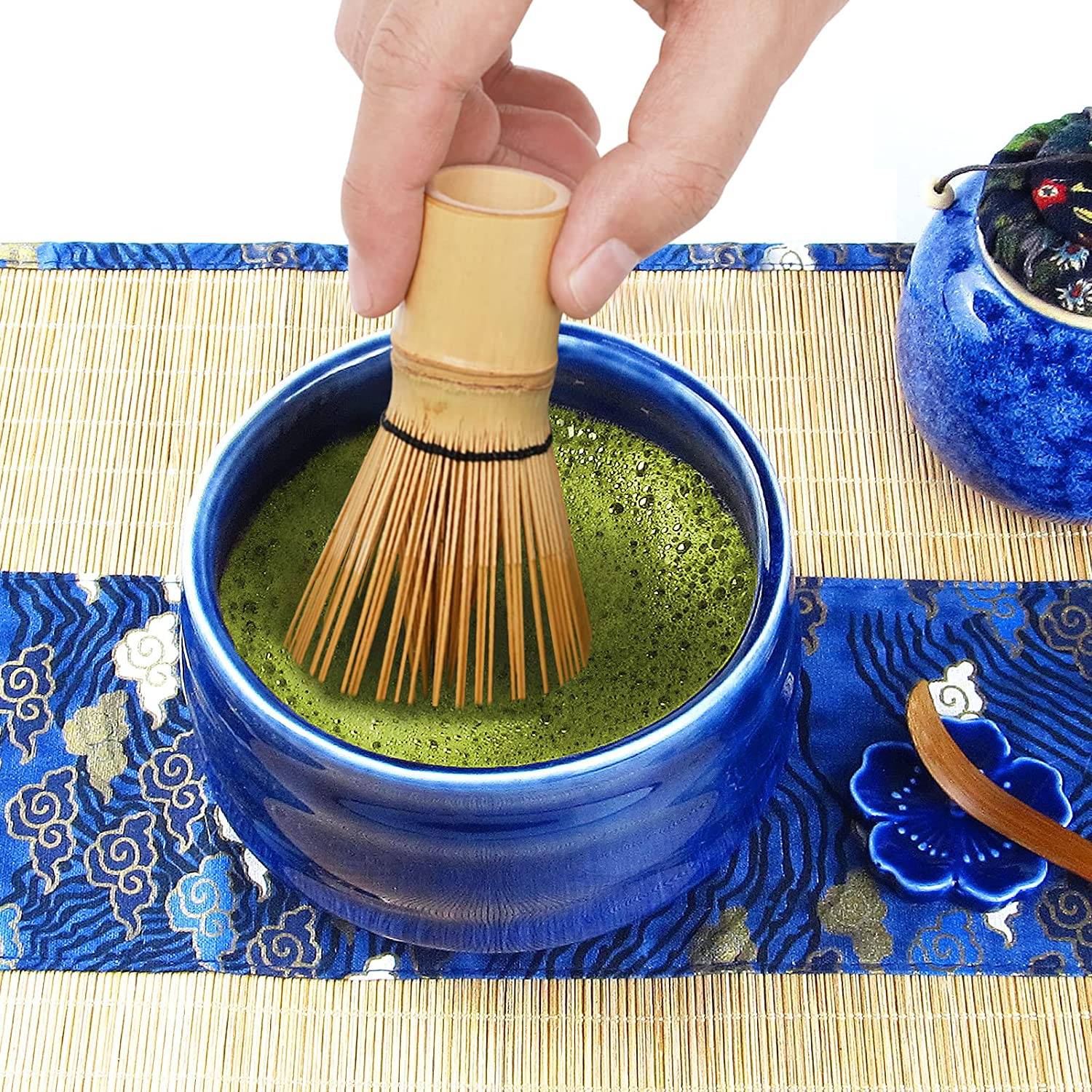 12Pcs Japanese Matcha Tea Set, Matcha Bowl, Matcha Whisk, Whisk Holder, Traditio