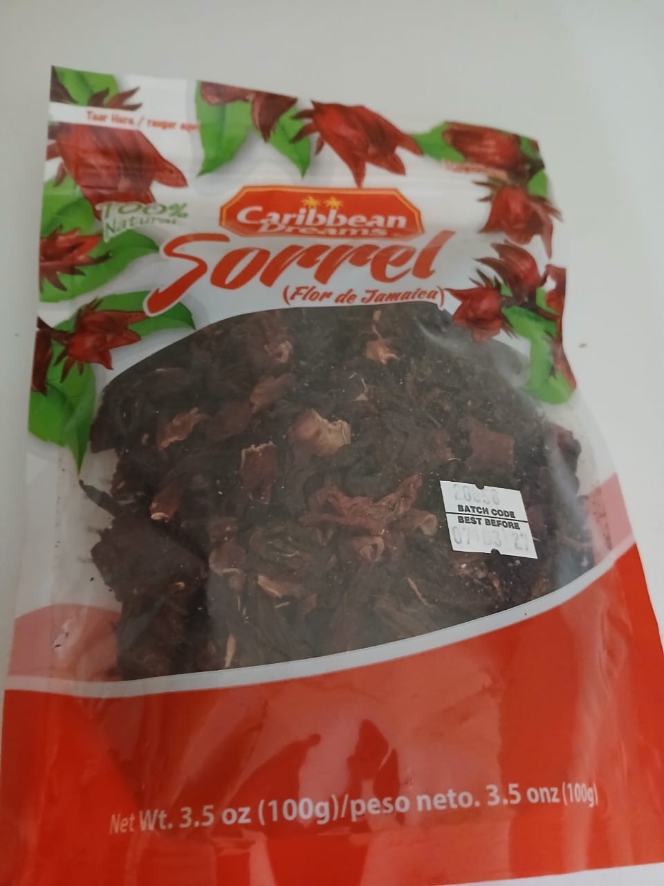 Caribbean Dreams 100% Natural Dried Sorrel (Flor de Jamaica) 100g