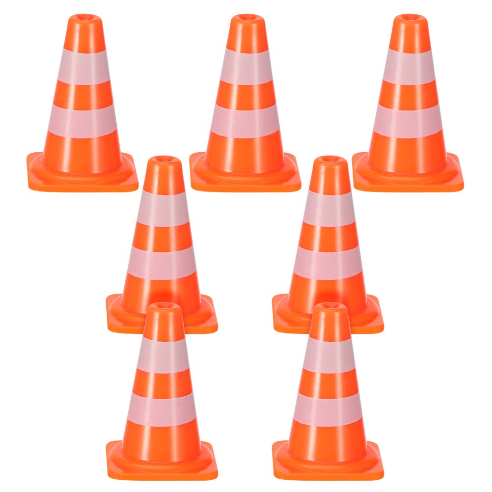 7pcs Miniature Traffic Cones Kindergarten Teaching Traffic Sign Toys