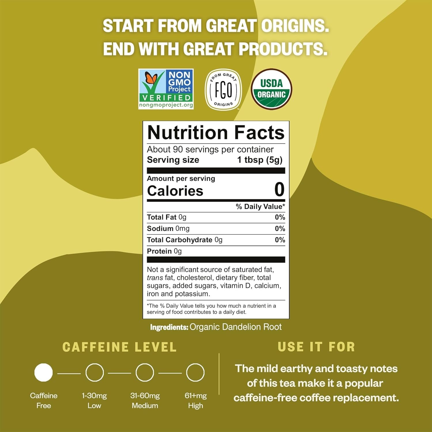 Bulgarian Organic Dandelion Root Tea, Caffeine-Free