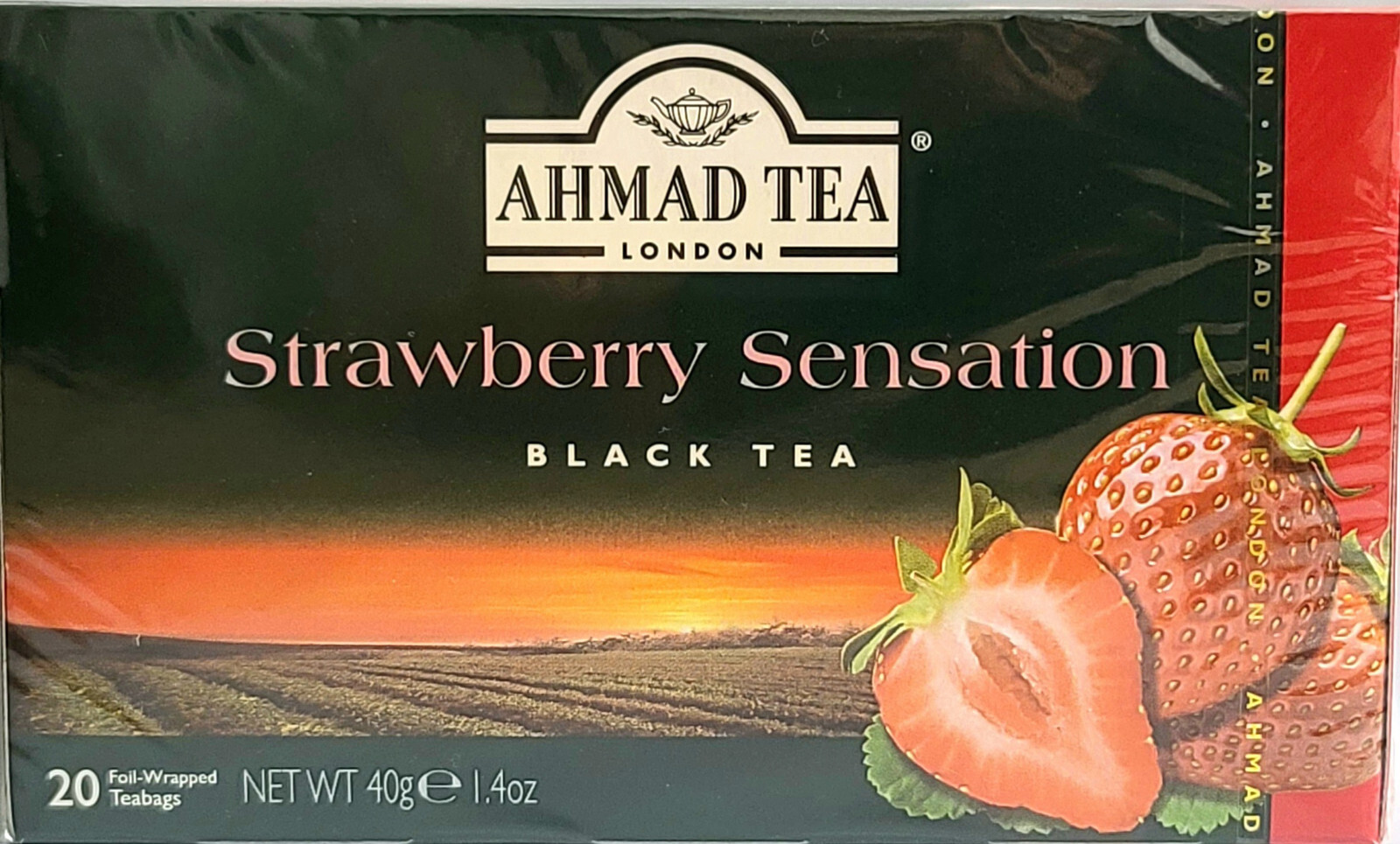 Ahmad Black Tea STRAWBERRY SENSATION 20 Tea Bags Gourmet Tea