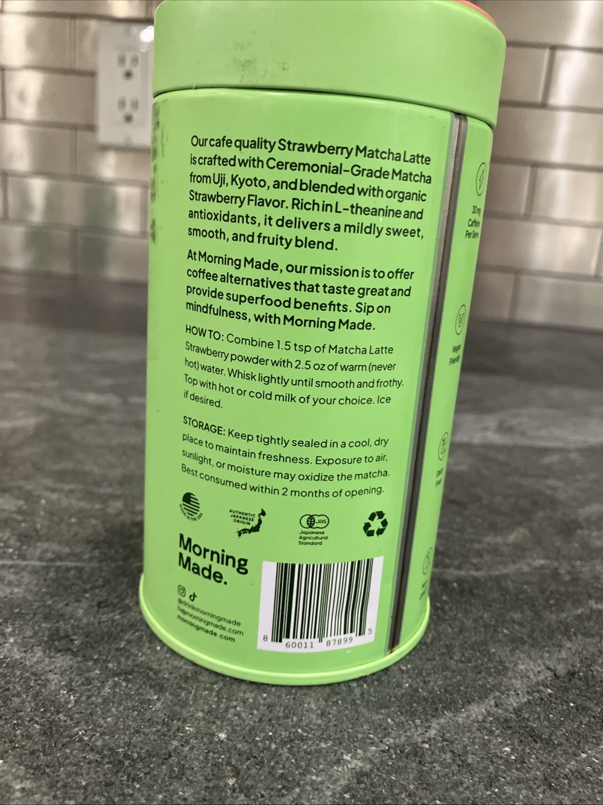 Morning Made. Organic Matcha Latte 300g 3 Pack- Original, Strawberry, Vanilla