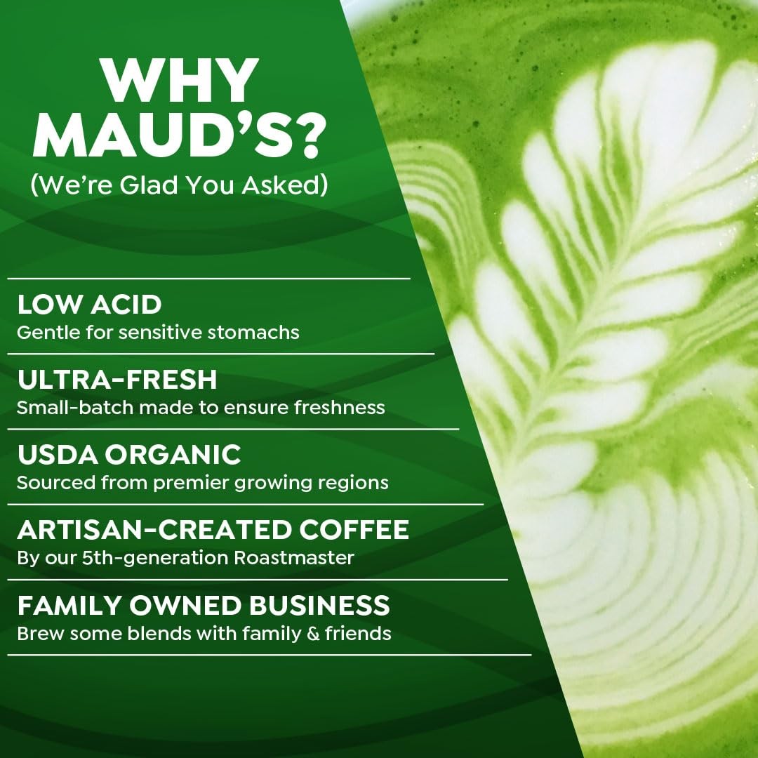 Maud’s Matcha Latte Pods, 16 ct, Recyclable Single Serve Tea Pods – Compatibl…
