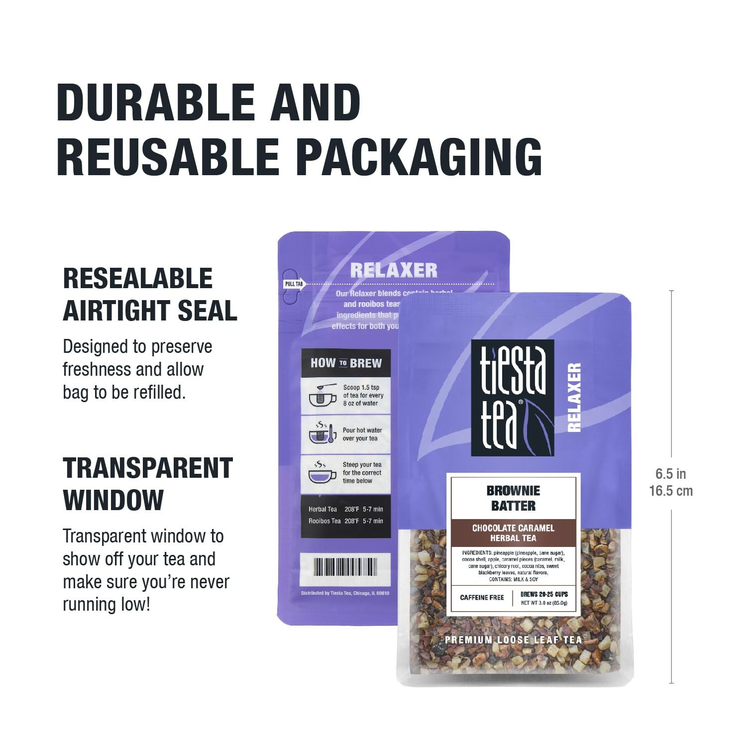 Tiesta Tea – Brownie Batter, Mother’s Day Loose Leaf, Pouch – 25 Cups