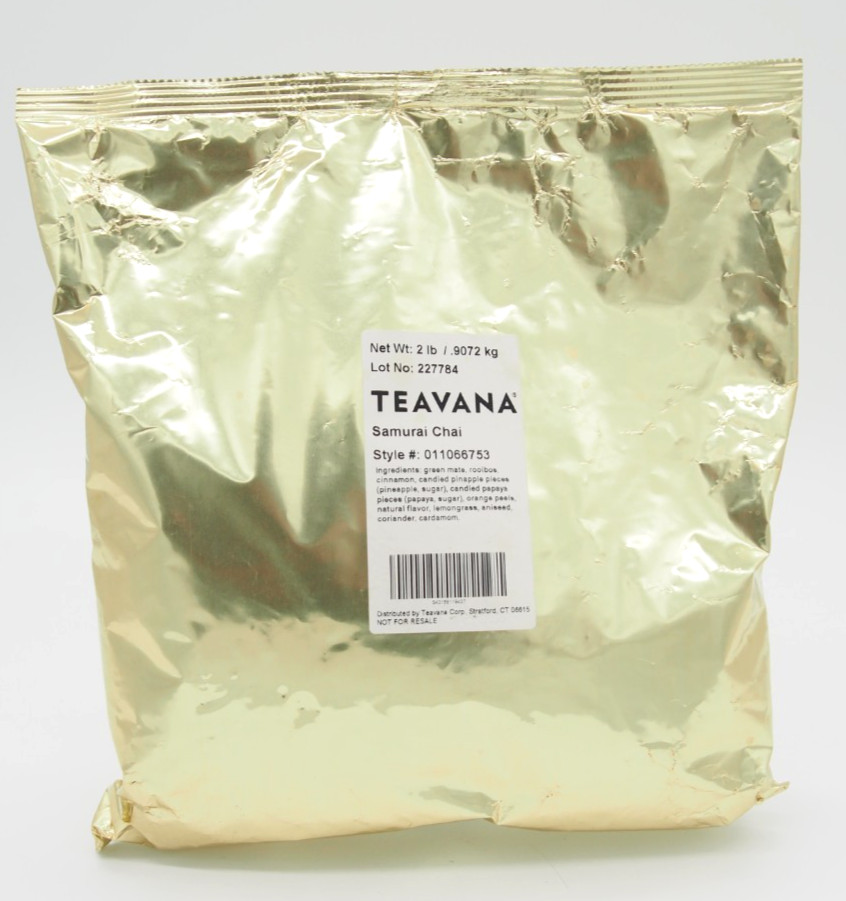 TEAVANA Original SAMURAI CHAI Bagged Tea Green Mate Rooibos 2lb FACTORY SEALED