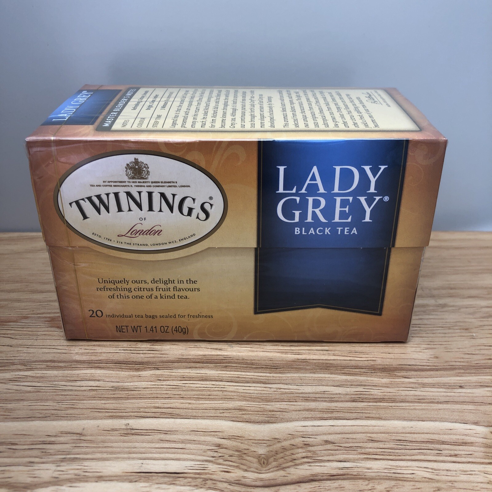 120 Bags Twinings Lady Grey Black Tea 6 Cartons of 20