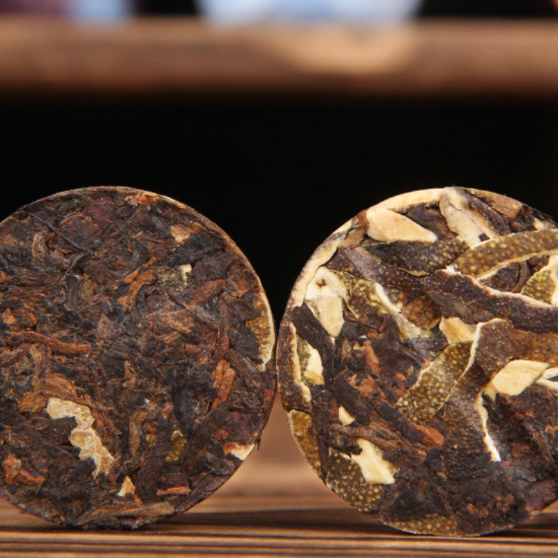 500g Premium Yunnan Green Tangerine Dried Tangerine Peel Pu’er Tea Ripe Tea Cake