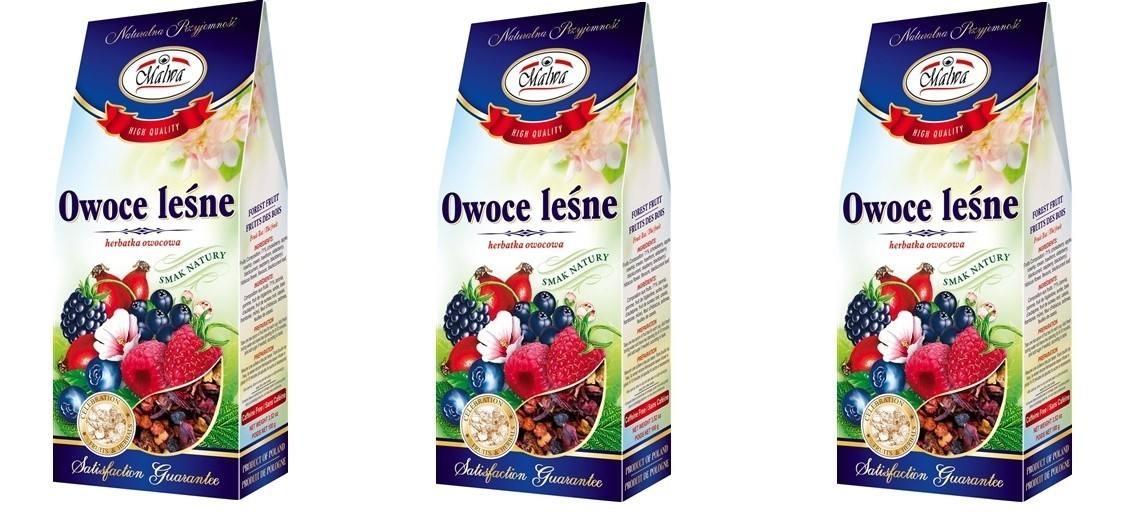 Malwa Forest Fruits Loose Leaf Tea – 3 x 100g (3.5oz) Fruity Herbal Infusion
