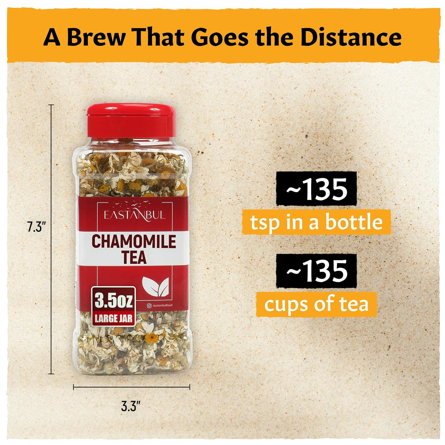 Chamomile Flowers Loose Dried, 3.5Oz, Dried Chamomile Tea Loose Leaf, Flor De Ma