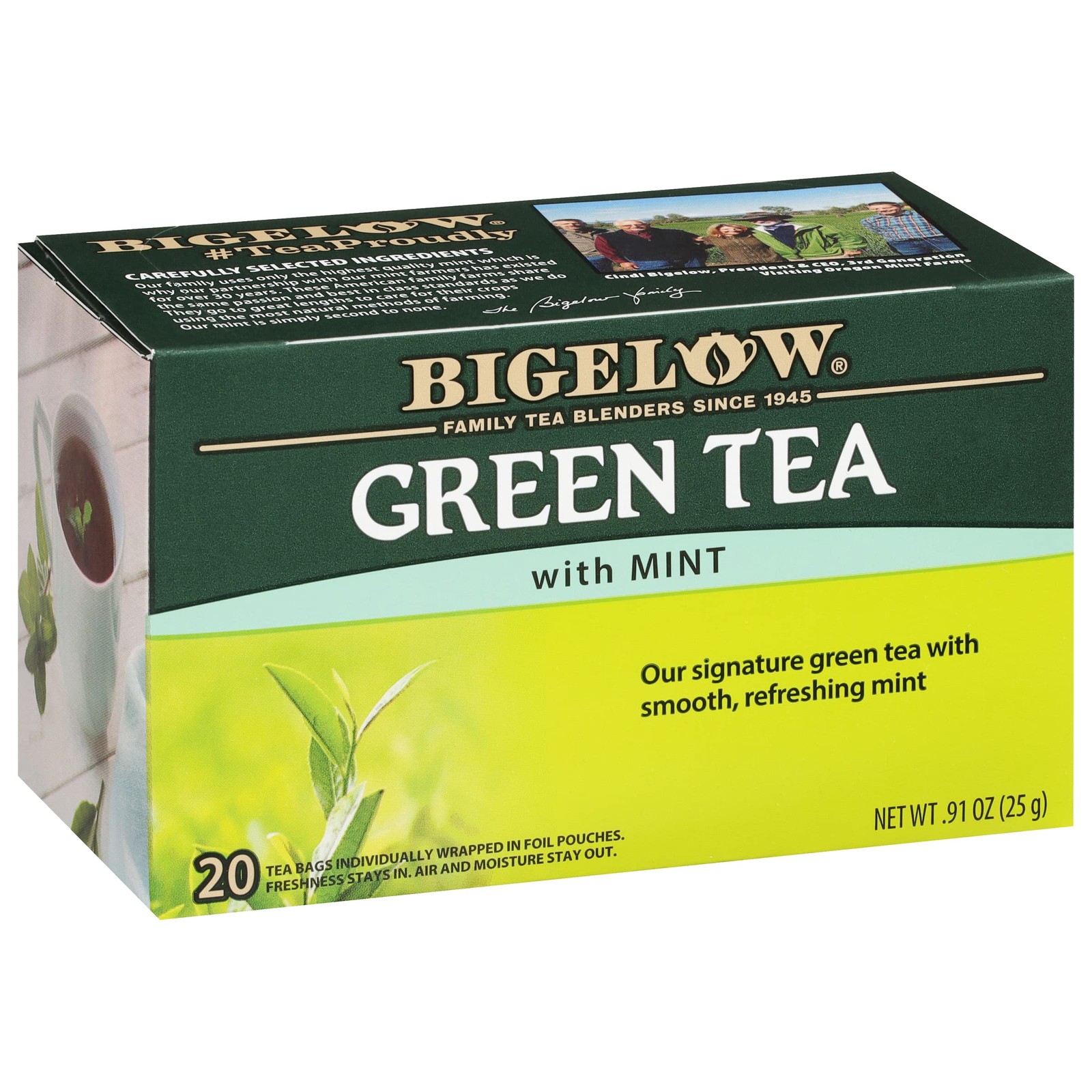 Bigelow Tea Green with Mint, 20 ct 20 Count (Pack of 1)